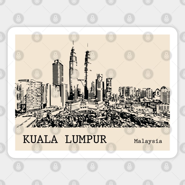 Kuala Lumpur Malaysia Magnet by Lakeric